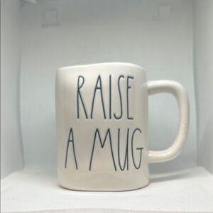 White Ceramic Mug with Black Text